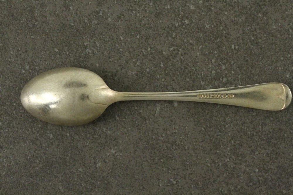 Vintage GLADWIN Silver Plate Flatware 3PC Lot Fiddle Tip Teaspoons 5.5" Long