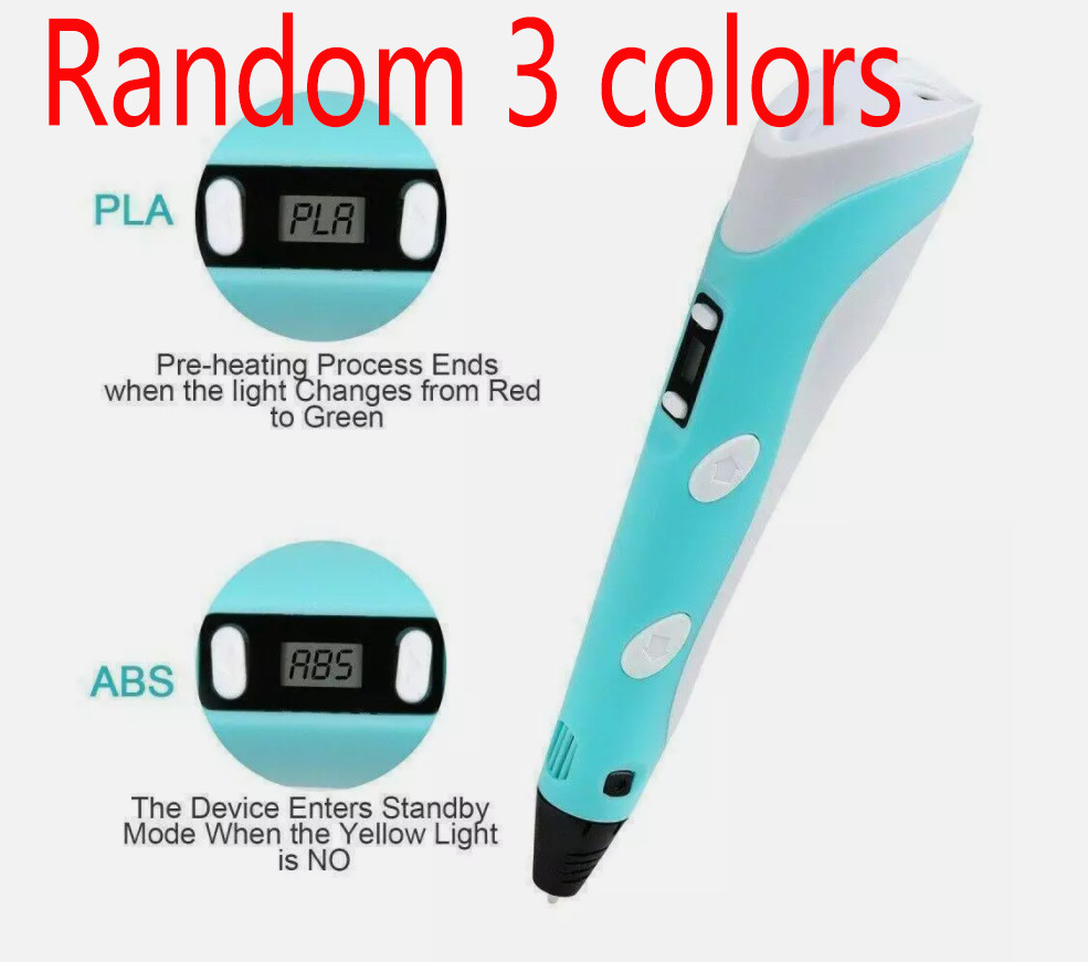 3D Printing Pen Set 3D Drawing Pen with Led Display 3 Color Filament Kid Gift
