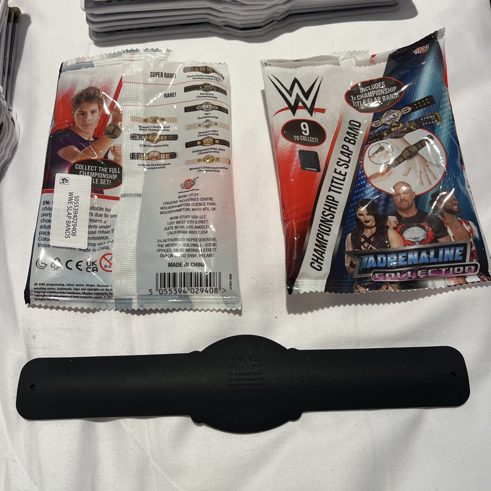 WWE Championship Slap Bands 3 Adrenaline Collection 2002 Undisputed World Title