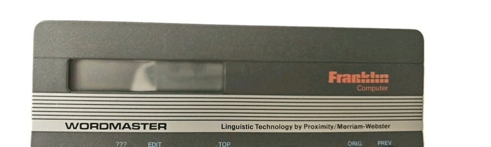 Vintage Franklin Computer Wordmaster Electronic Thesaurus, Works, WM-1000