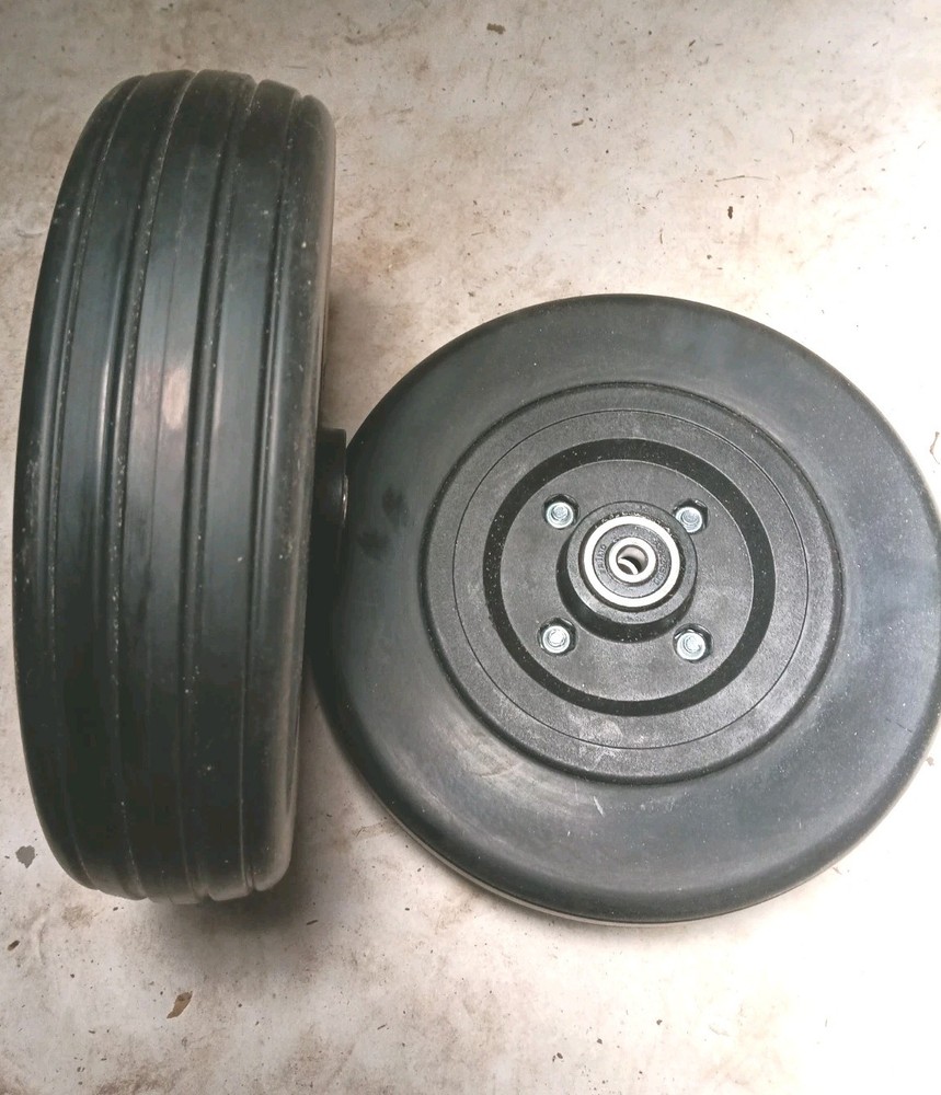 8x2 Black Solid Caster Wheel 638c2rs100 Bearing