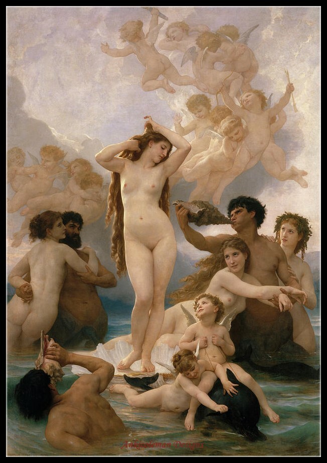The Birth of Venus-Chart Needlework Crafts DIY-Counted Cross Stitch Pattern