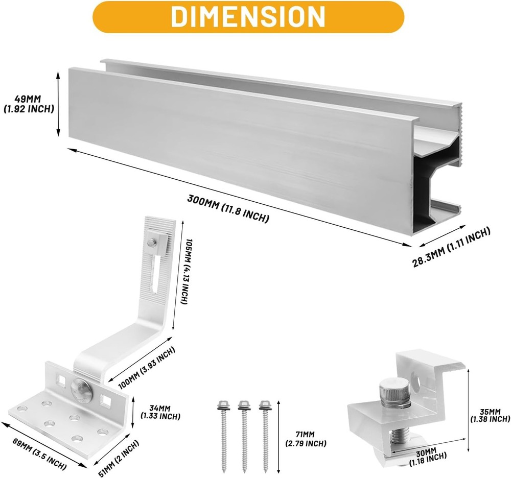 Solar Panel Roof Mounting Floating Installation for 1PCS