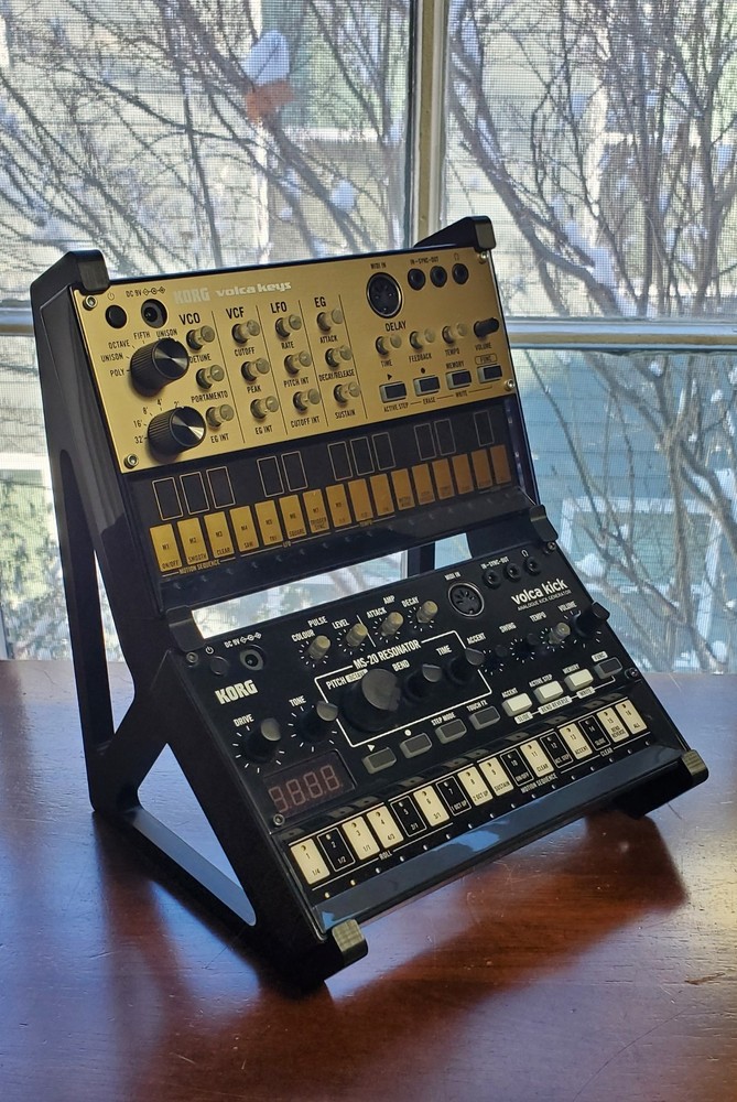 Korg Volca Synthesizer Drum Synth Module Stand 2-Tier Printed Stand Black PLA