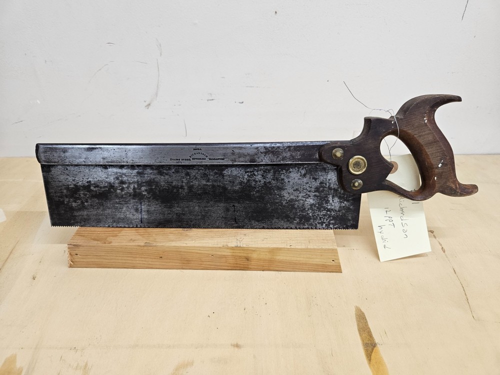 Richardson Tennon Backsaw, Ready to Use, Hand Sharpened and Hammer Set