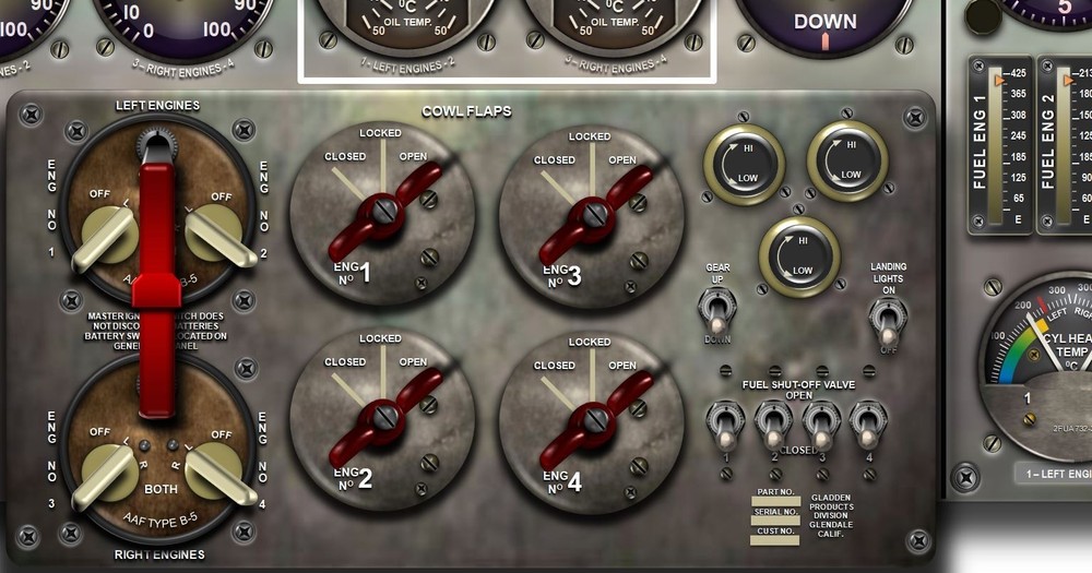 B17 FORTRESS COCKPIT instrument panel CDkit