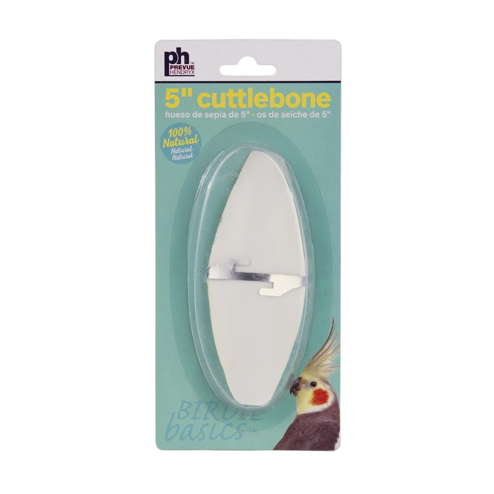 5-Inch Bird Cuttlebone for Medium Birds - Calcium Supplement and Perch