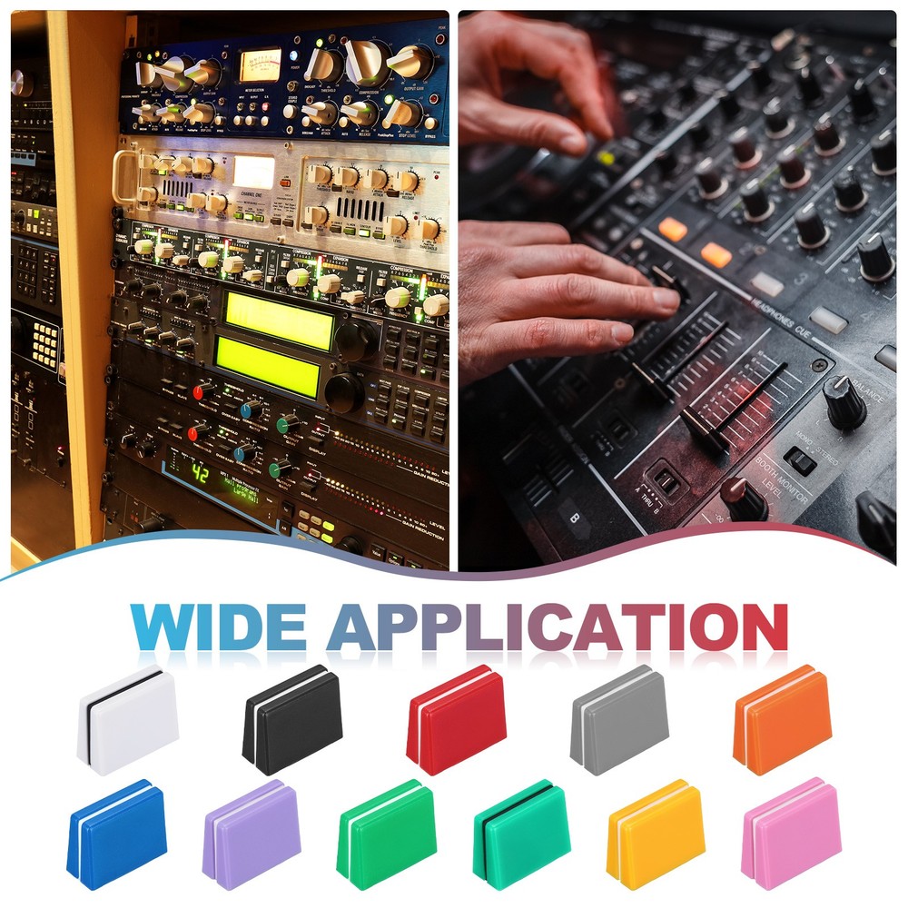 Universal Fader Knobs, Red Mixer Fader Caps Plastic for DJ Console, 10Pcs