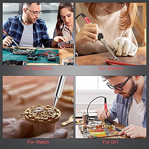 Soldering Kit, 60W Iron, 110V Welding Kit with Ceramic 9-in-1 Basic