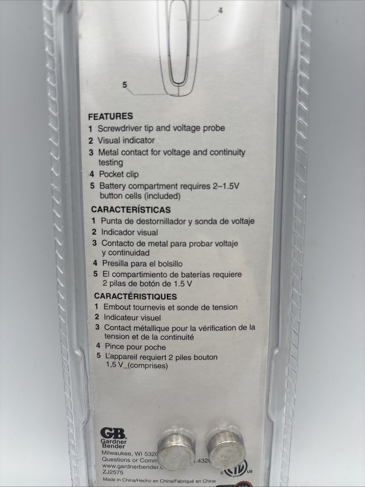 Voltage Continuity Screwdriver Tester GCV-3206: Visual Indicator, Sealed