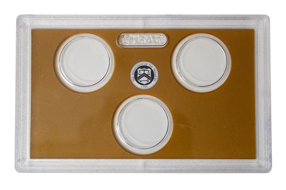 Empty Plastic Lens with Brown Insert Holds 3 small dollars, 10 Pack
