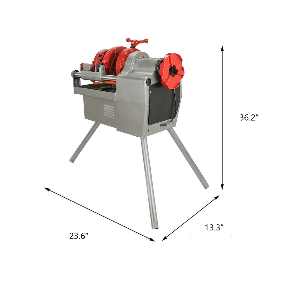Electric Pipe Threader Machine 1/2"-2" Pipes with Quick Opening Die Head