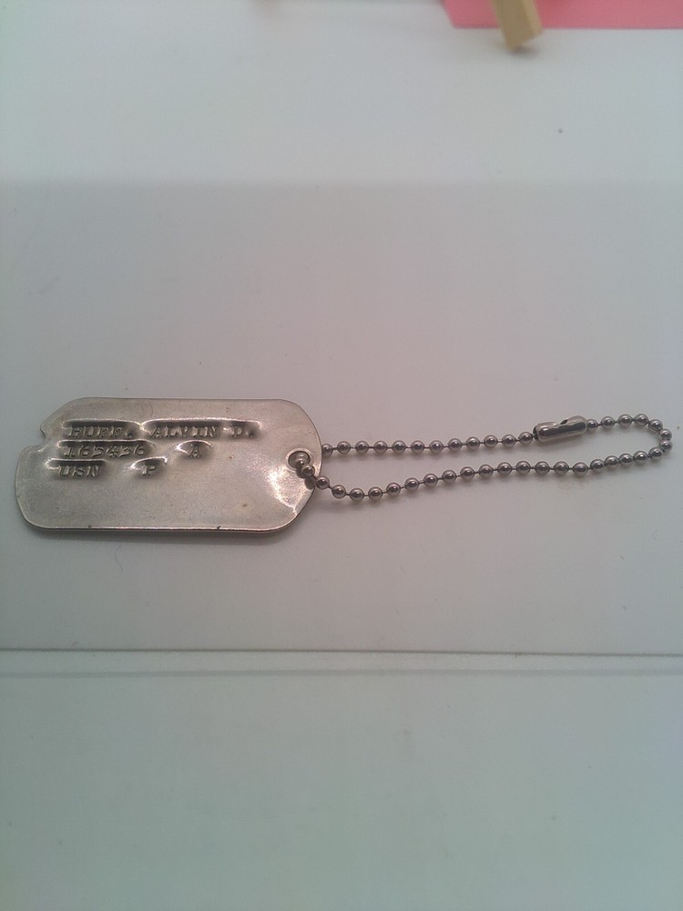 WWII Alvin D Huff Dog Tag 1942 U S Navy
