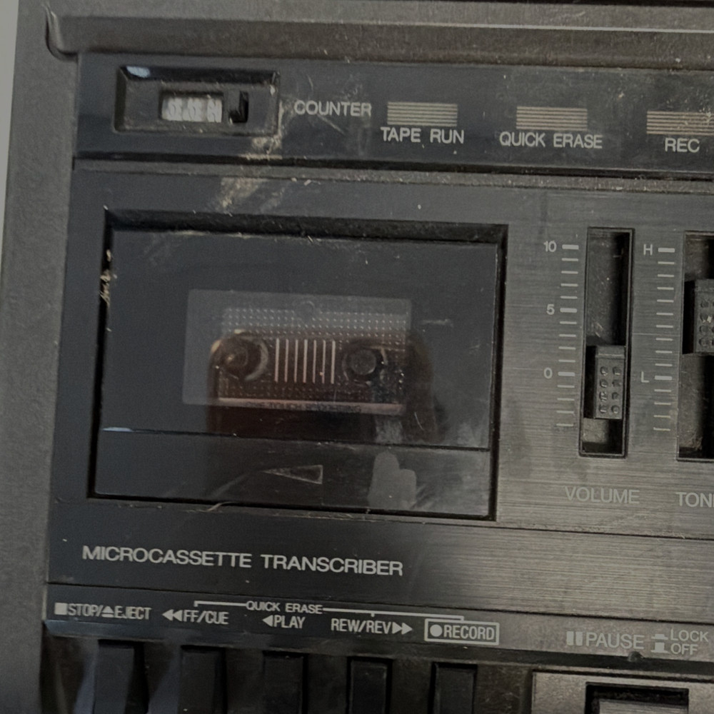 Panasonic RR-930 Black Microcassette Transcriber, TESTED No Foot Pedal working