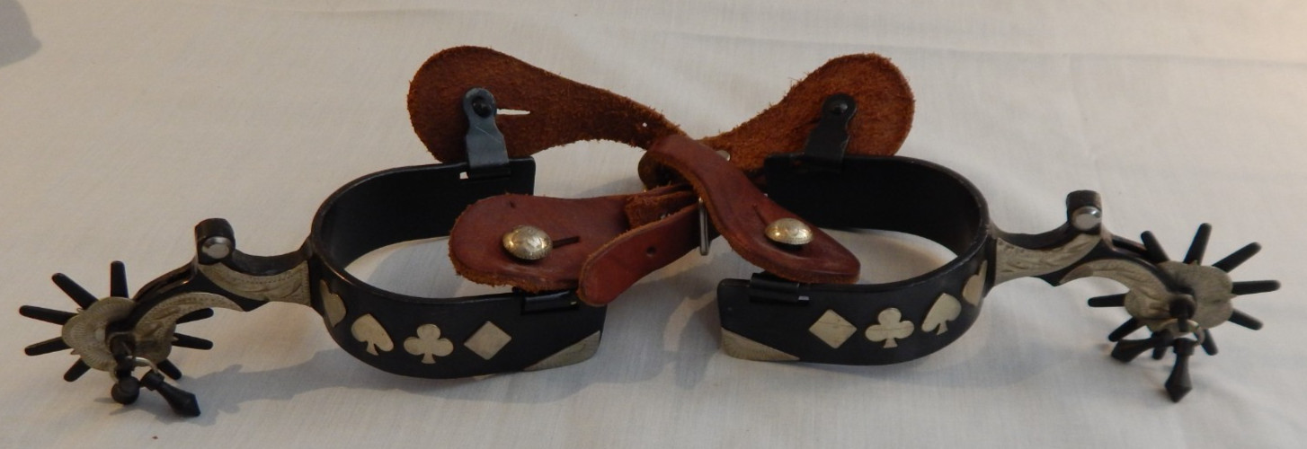 Vintage Playing Card Suit Cowboy Western Spurs - 3