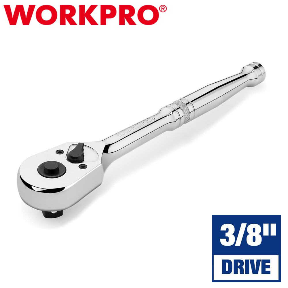 WORKPRO 3/8" Drive Ratchet Handle Quick-Release Reversible Ratchet Sets 72-Tooth