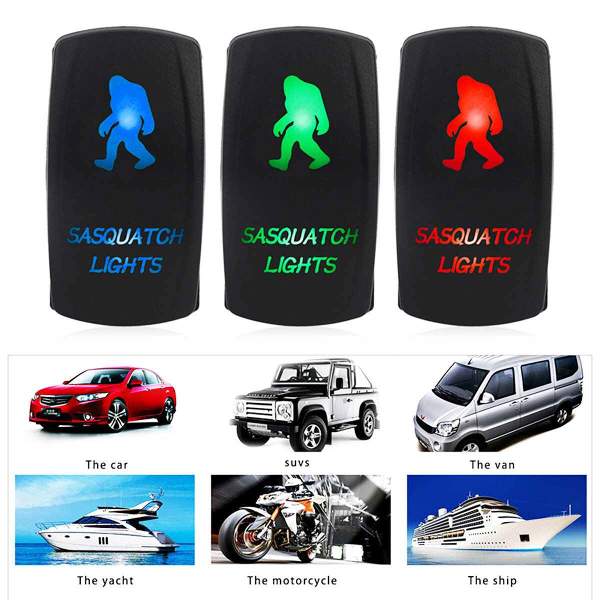 5Pin Blue Light Control Rocker Toggle Switch For ATV UTV ARB Carling Truck Boat