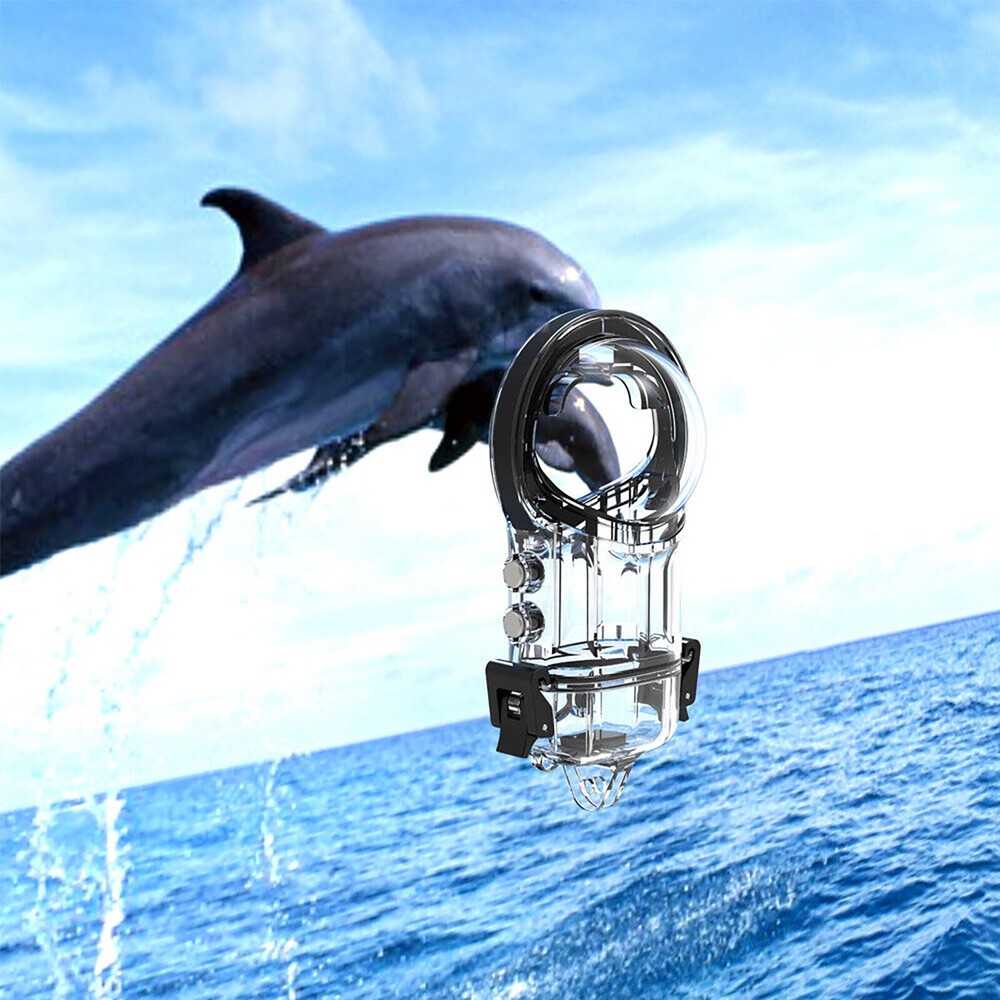 For Insta360 X3 Panoramic Action Camera Waterproof Diving Case Protective Cover