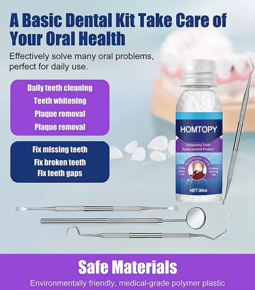 Moldable Teeth Repair Kit Temporary Dental Replacement Kit Thermal Beads