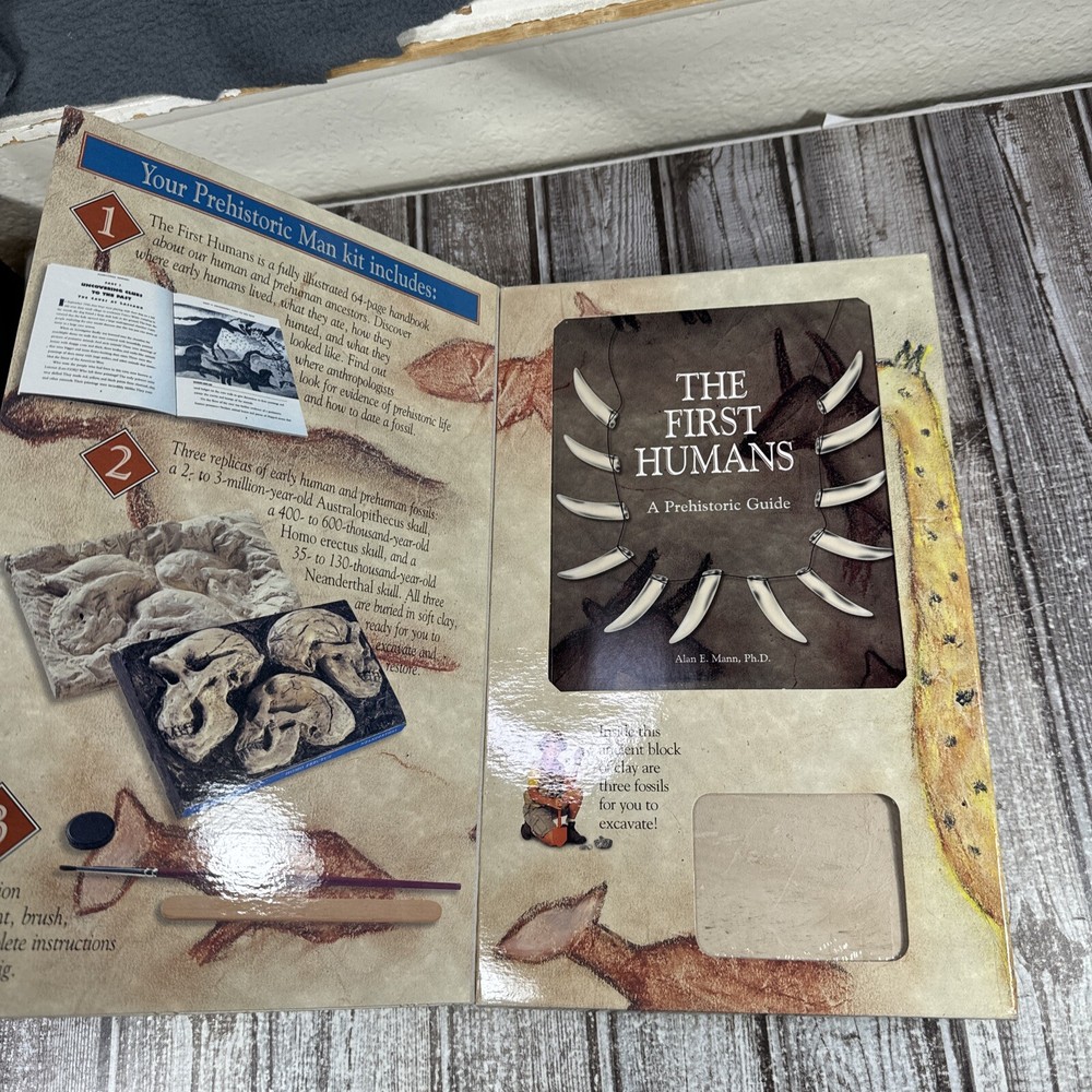 Running Press Discovery Kit Prehistoric Man Dig Fossils Explorers Kit