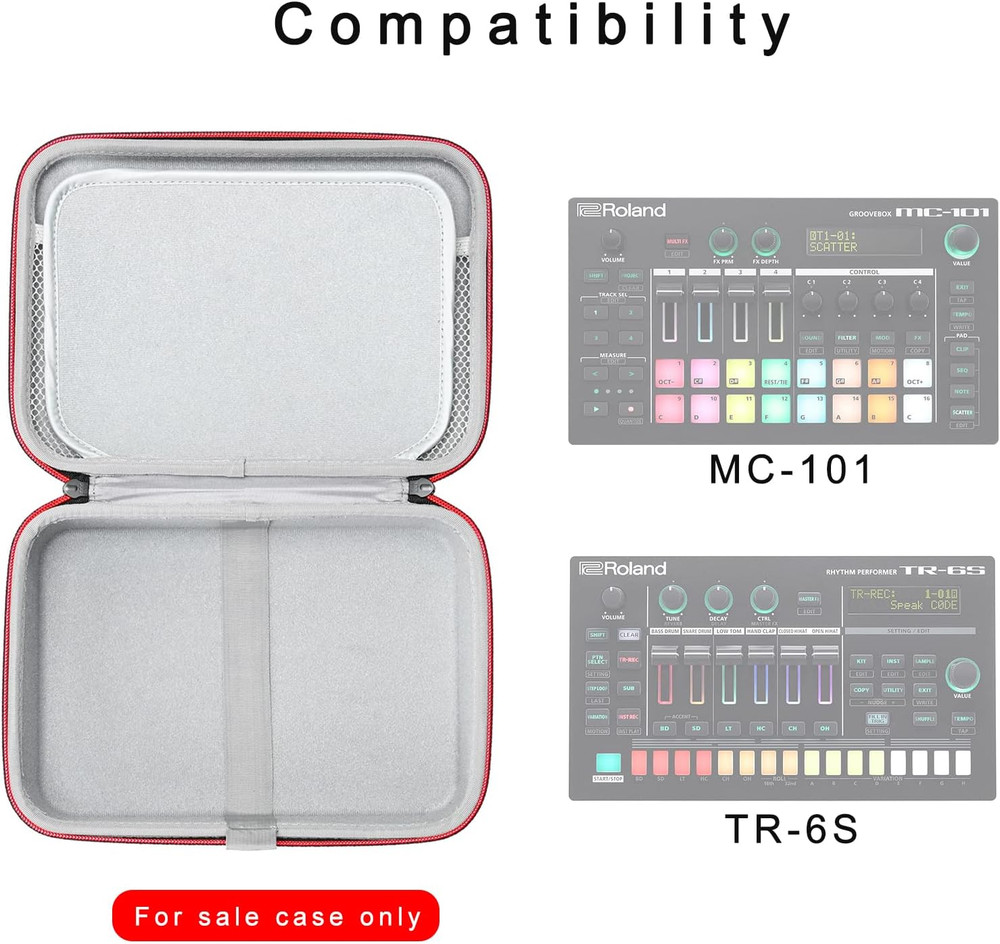 Hard Case for Roland MC-101/TR-6S (Black)
