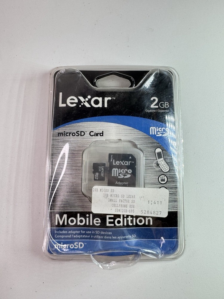 🆕 Lexar 2GB microSD Card Mobile Edition w/ Adapter Sealed