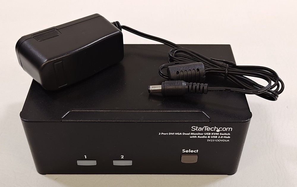 StarTech SV231DPDDUA 2-Port Dual DisplayPort USB KVM Switch Audio USB w/Power AC