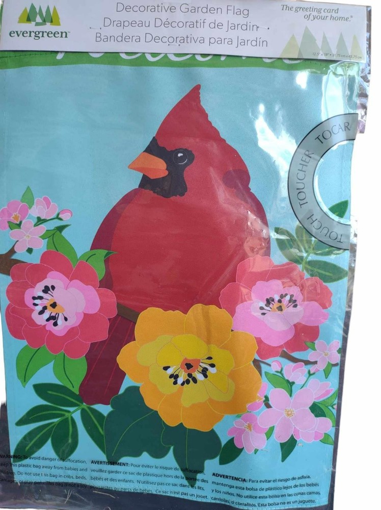 Garden Flag Cardinal 2x18 Inch Double Sided Yard Flag