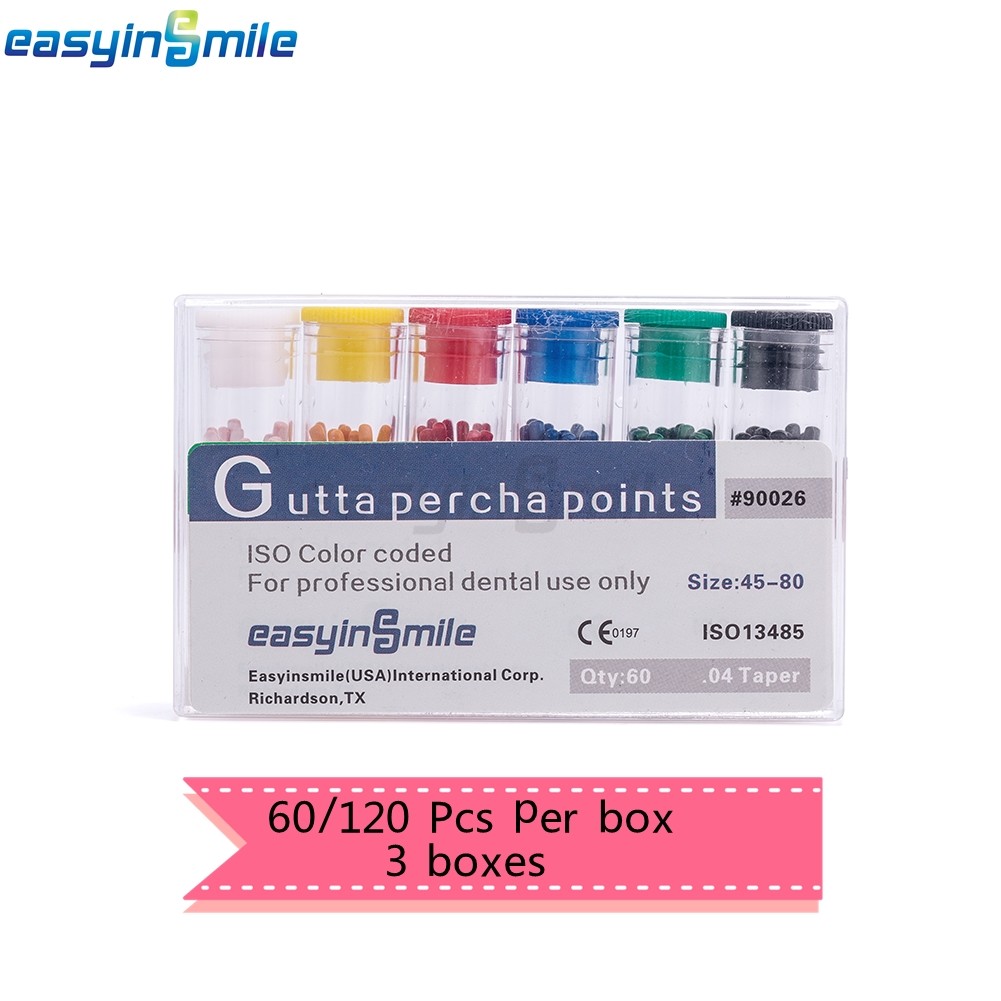 Gutta Percha Points for Dental Root Canal Endodontic Treatment .02/.04/.06 Taper