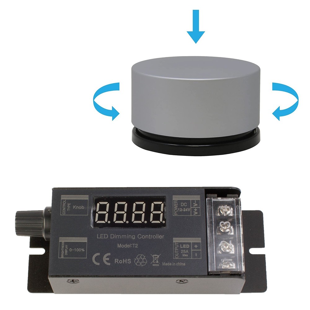 LED strip light dimmer, wireless remote switch controller support 12v 24v 300w