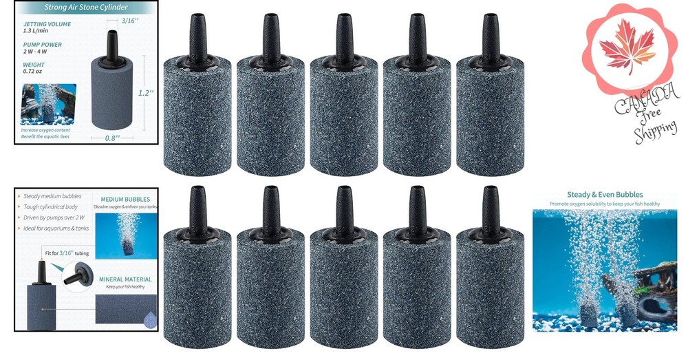 Aquarium Air Stone Bubble Diffuser - Tiny Size, Medium Bubbles, Easy to Use