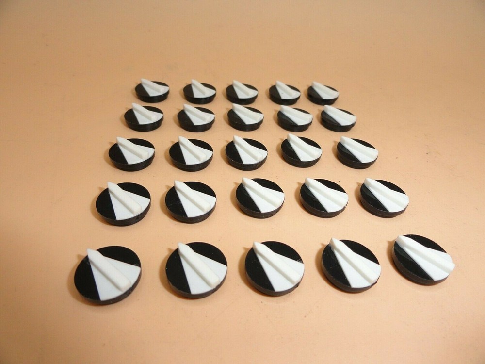 Black / White Pointer Knobs (Lot of 25)