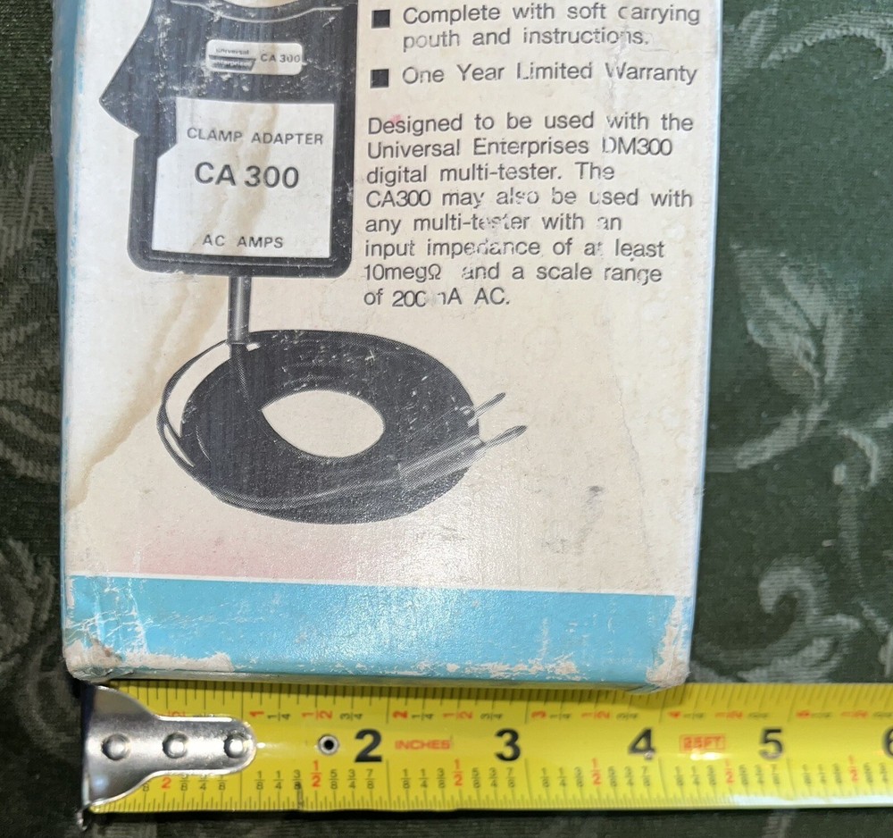 VTG Universal Enterprises Clamp On Current Probe Accessory W/ Case & OpBook