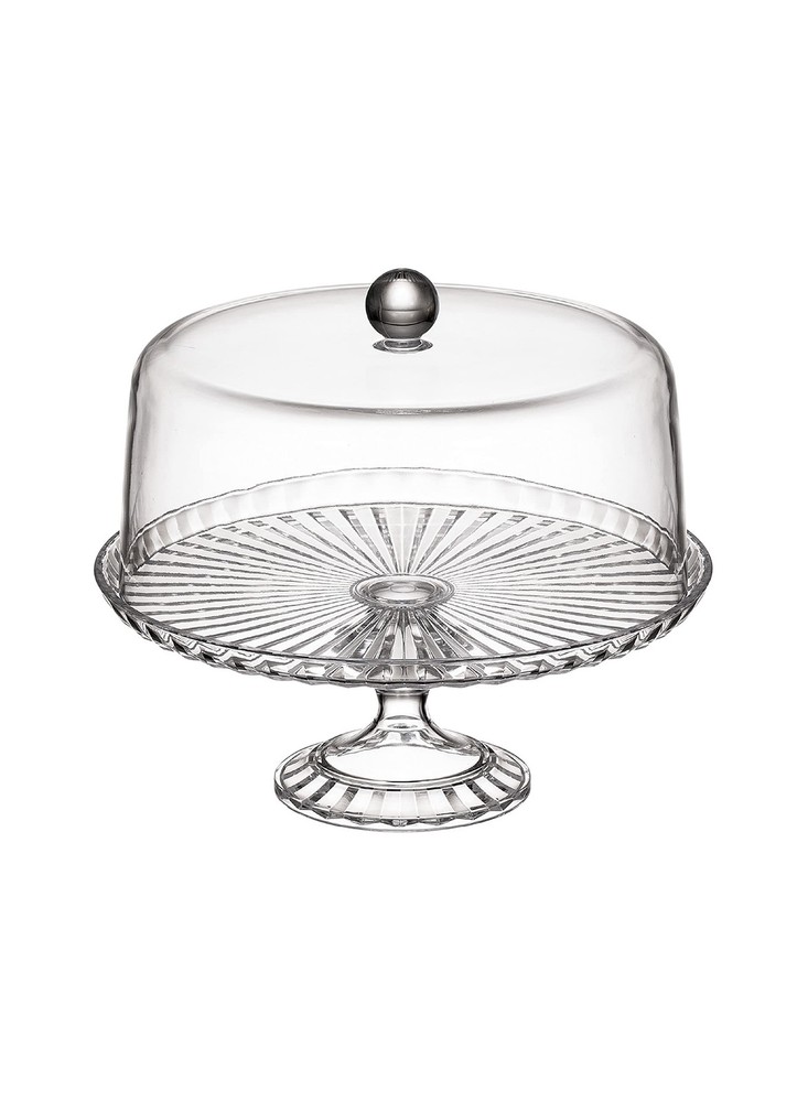Cake stand with dome lid [6 size] Clear plastic cake stand & dome
