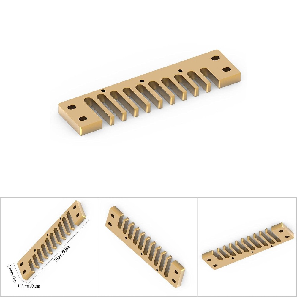 Harmonica Comb Part, Durable Aluminum Alloy Replacement Comb for Musicians, S...