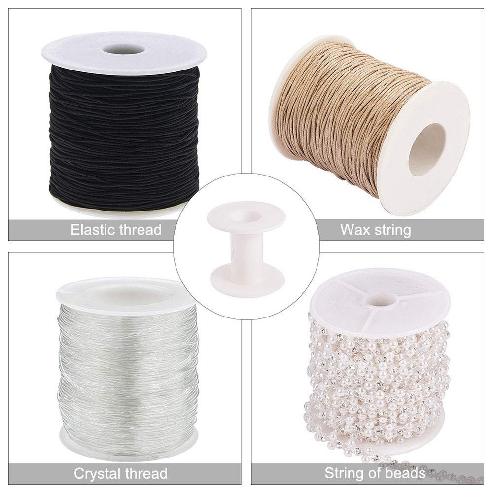 PH PandaHall 20pcs Empty Plastic Spools, 2 Inch Ribbon Spool White Wire Spool...