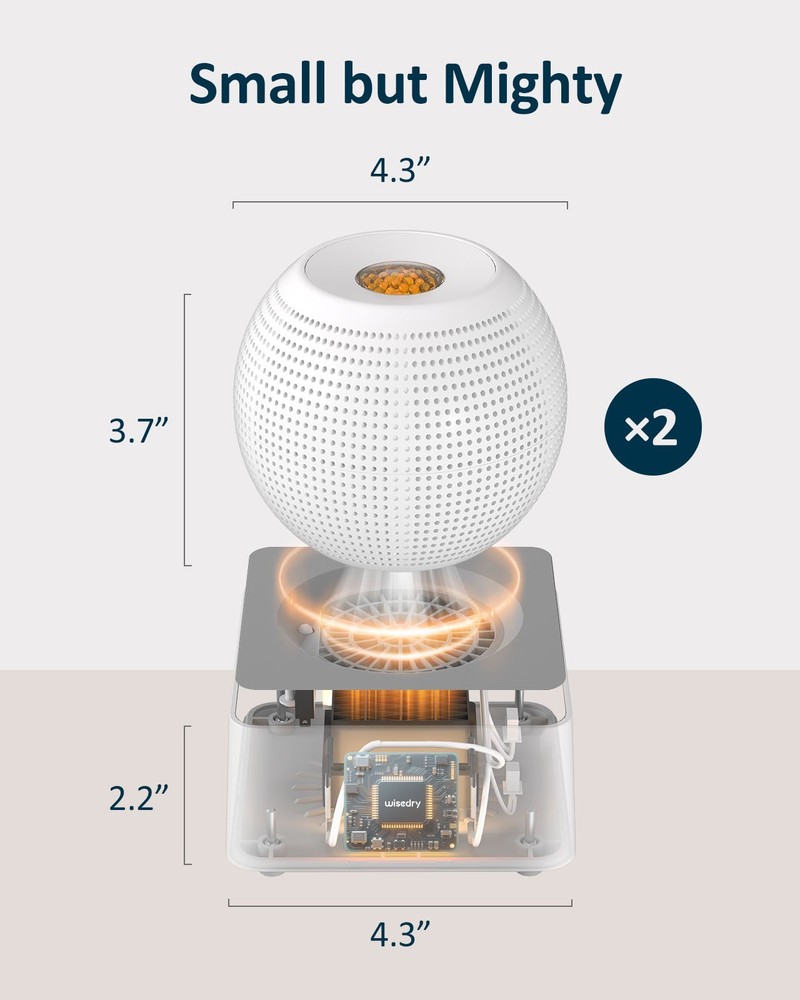 wisedry Small Desktop Spherical Dehumidifier