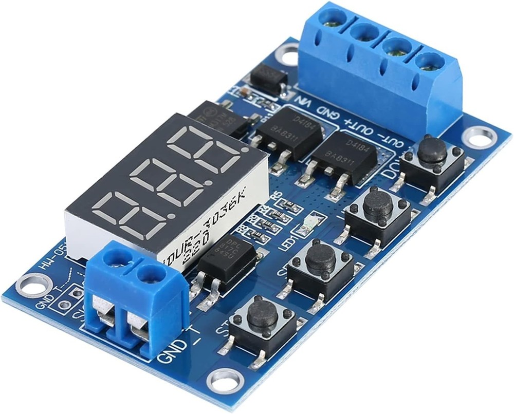 Versatile DC 5V-36V Relay Timer Module with LED Display - Powerful Control