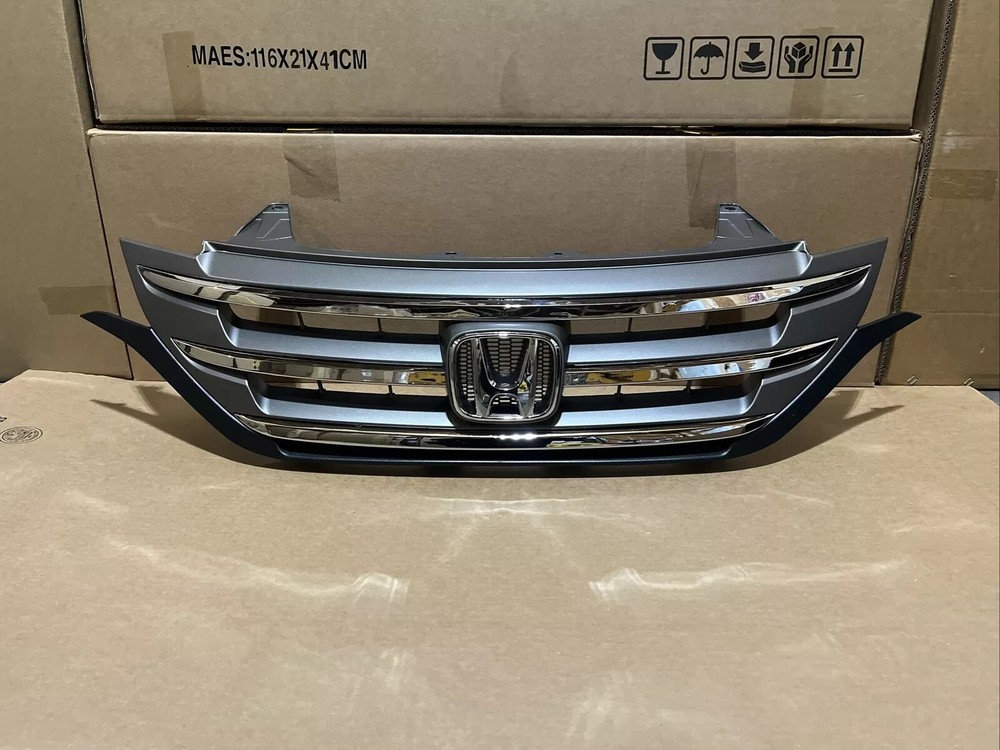 NEW for 2012-2014 HONDA CRV Front Bumper Upper Grille Assembly & Emblem