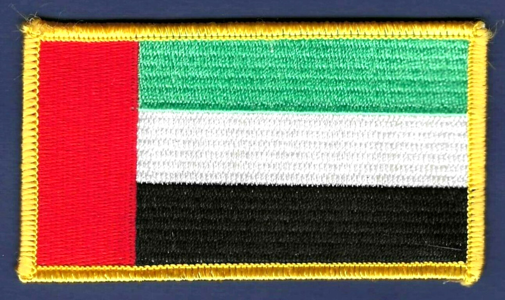 UNITED ARAB EMIRATES Flag Gold Border Patch