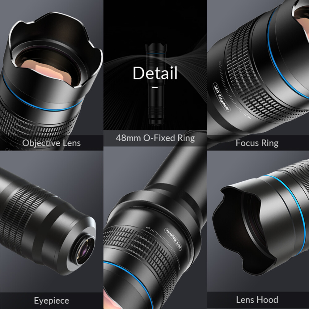 APEXEL 36X High Magnification Monocular LongRange Phone Telescope Telephoto Lens