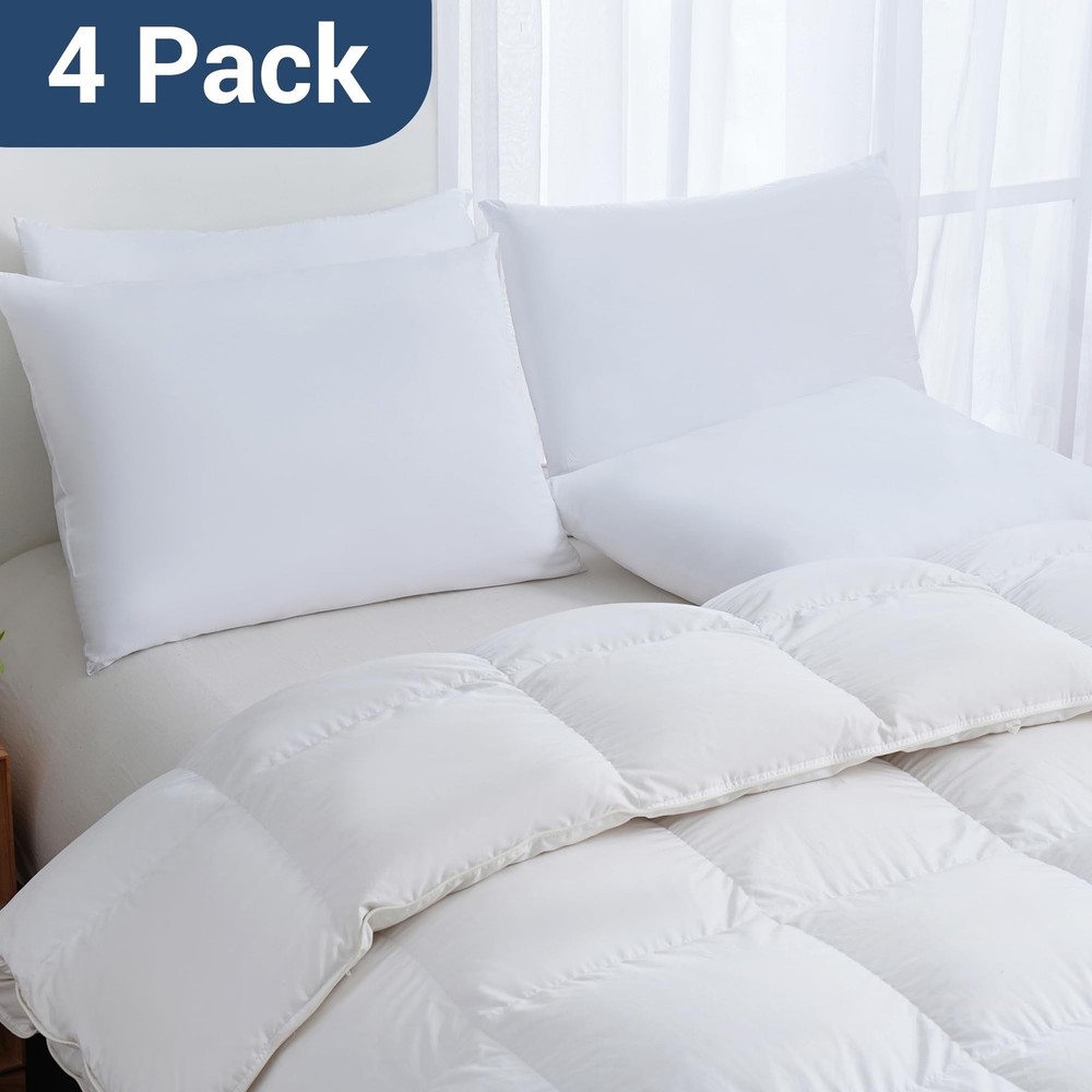 CULVE Bed Pillows Standard Size Set of 4 Pack for Sleeping- Medium Support 20...