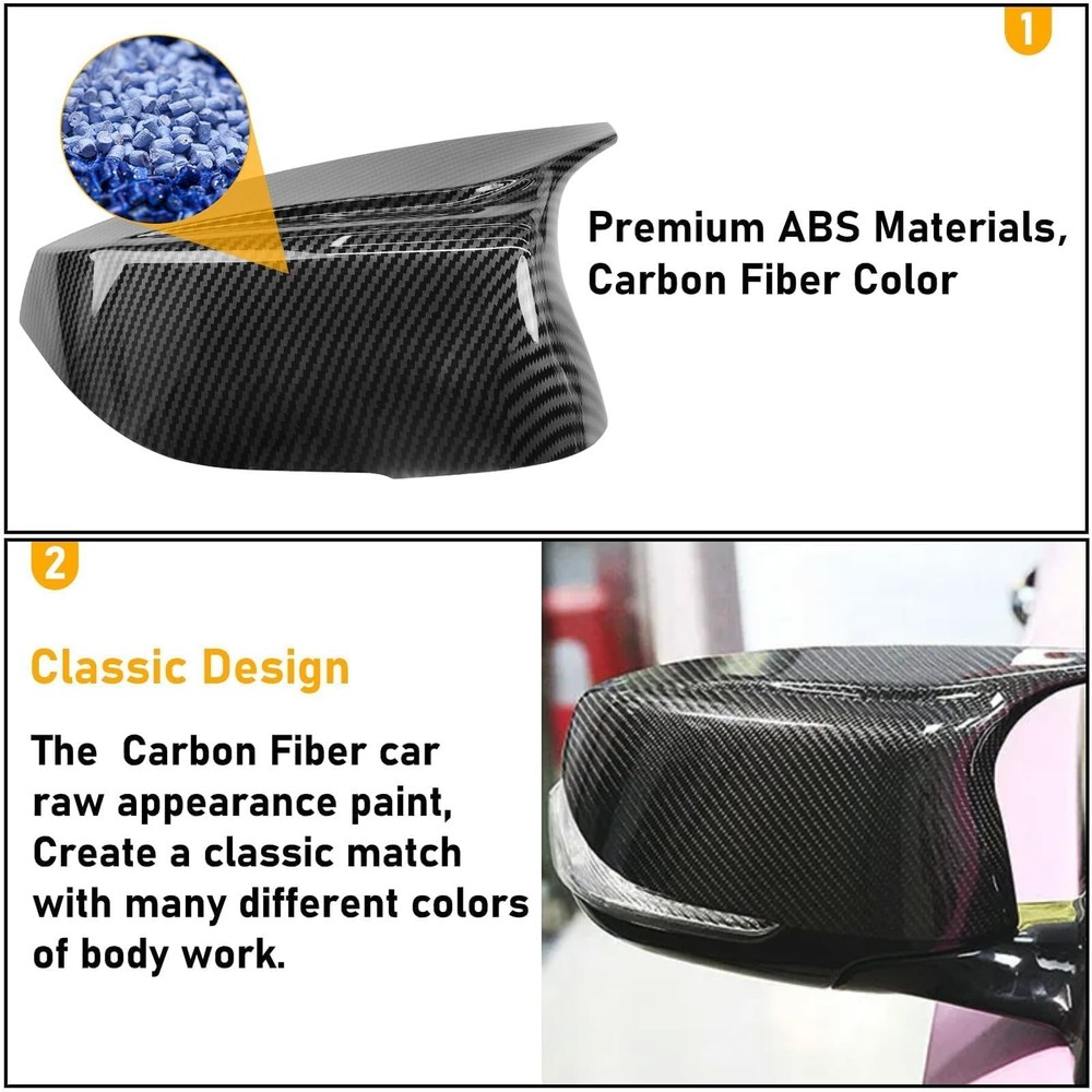 Compatible with Infiniti 2014-2022 Left Driver & Right Passenger Side Mirror ...