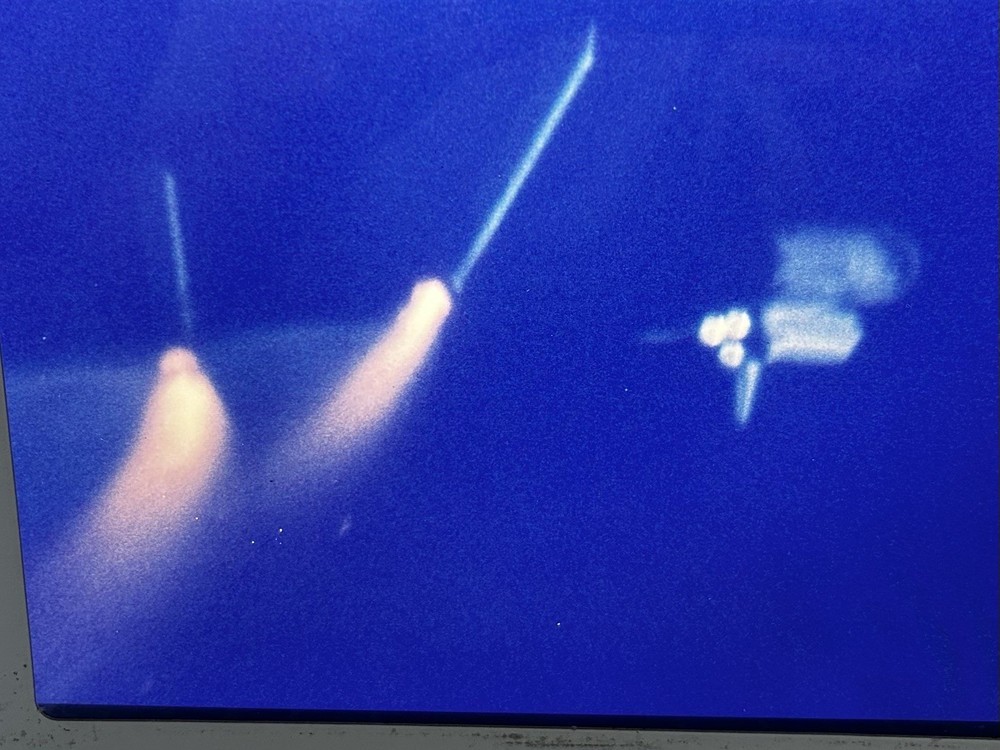1981 NASA KSC Shuttle Columbia Booster Separation Presentation Transparency #64
