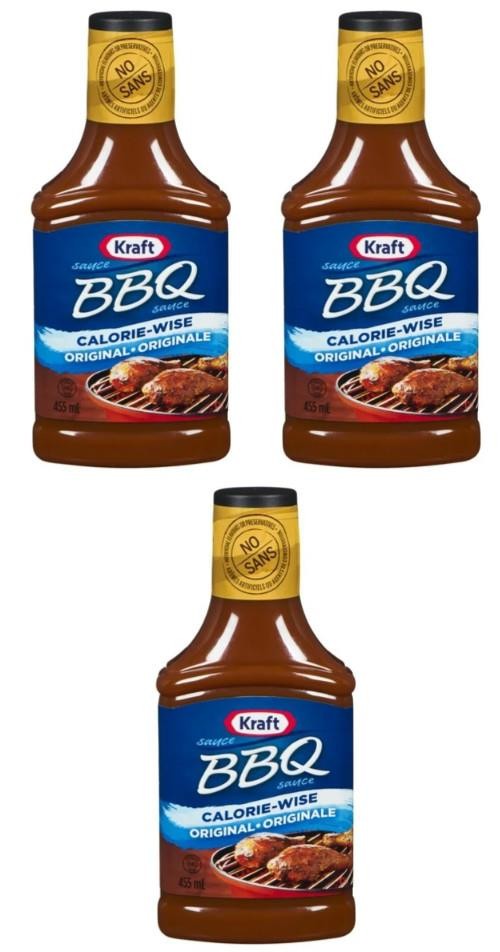 Kraft BBQ Sauce, Light, 455mL (3 Pack)