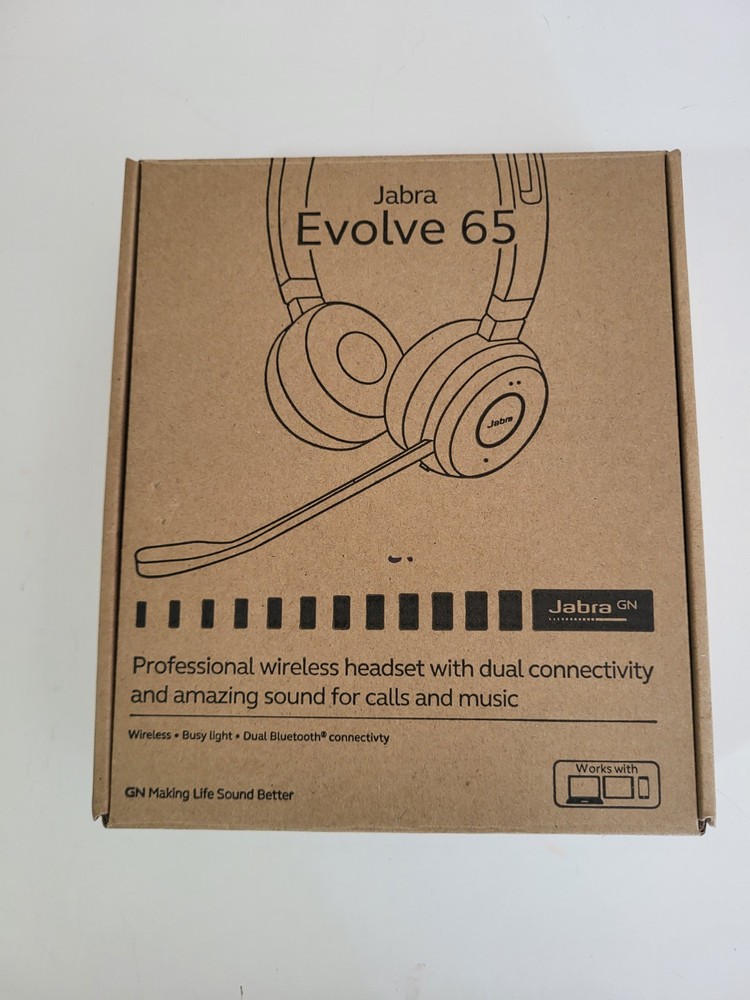 Jabra Evolve 65 Professional Wireless Headset W/ Dual Bluetooth Connectivity