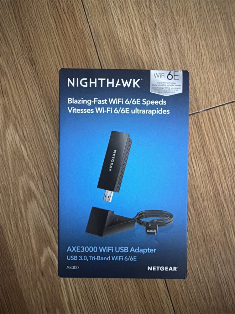 New NETGEAR Nighthawk A8000 Tri-Band WiFi6E Wireless USB Adapter