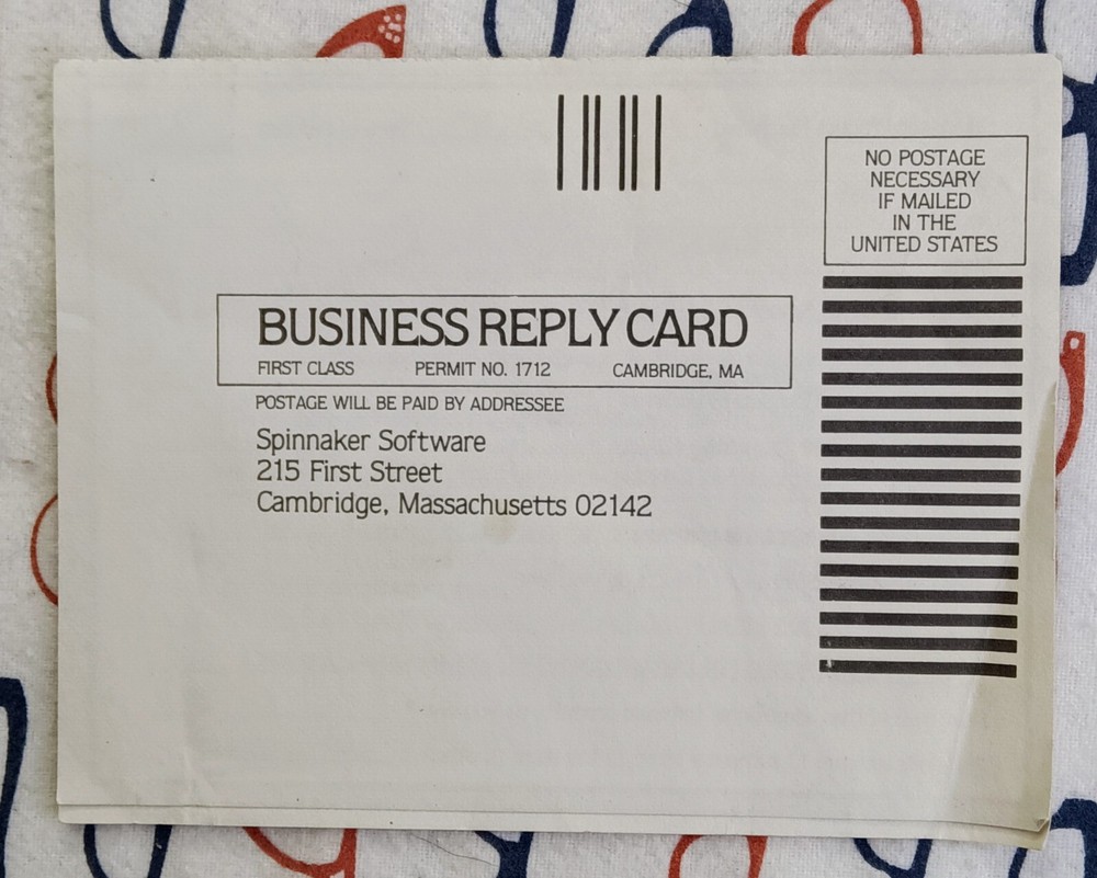 Vintage 1980s Spinnaker Educational Software Survey Card Atari 8-Bit Computers