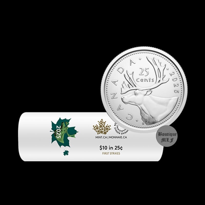 2025 Canada coins 25¢ MINT unc. from first strike special wrap roll