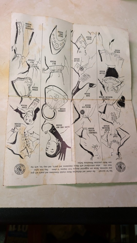 1954 Walco Precision Rhinestone Setter - Craft Tool with Instructions Used